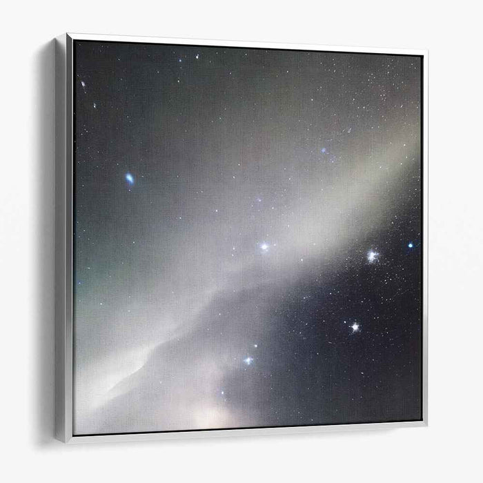 Nocturnal Celestial Symphony: Starry Night Sky Canvas Art Print