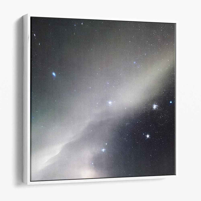 Nocturnal Celestial Symphony: Starry Night Sky Canvas Art Print