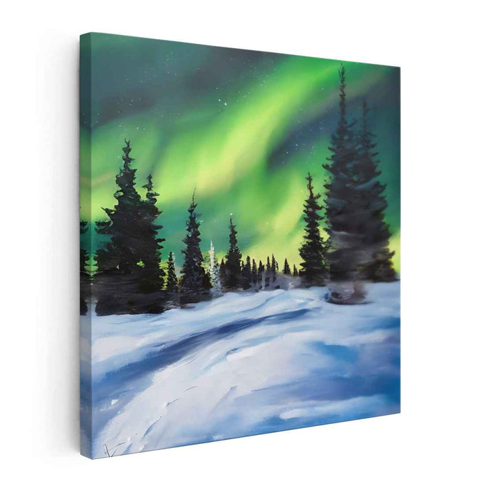 Aurora Borealis: Winter Wonderland Canvas Art Print