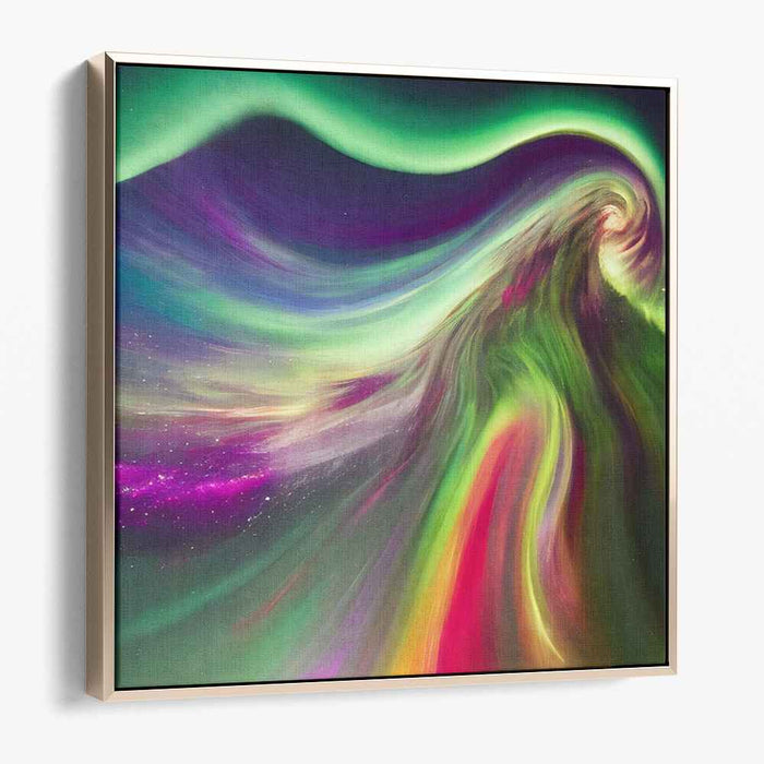 Celestial Rhythms: Abstract Expressionist Galaxy Canvas Art Print
