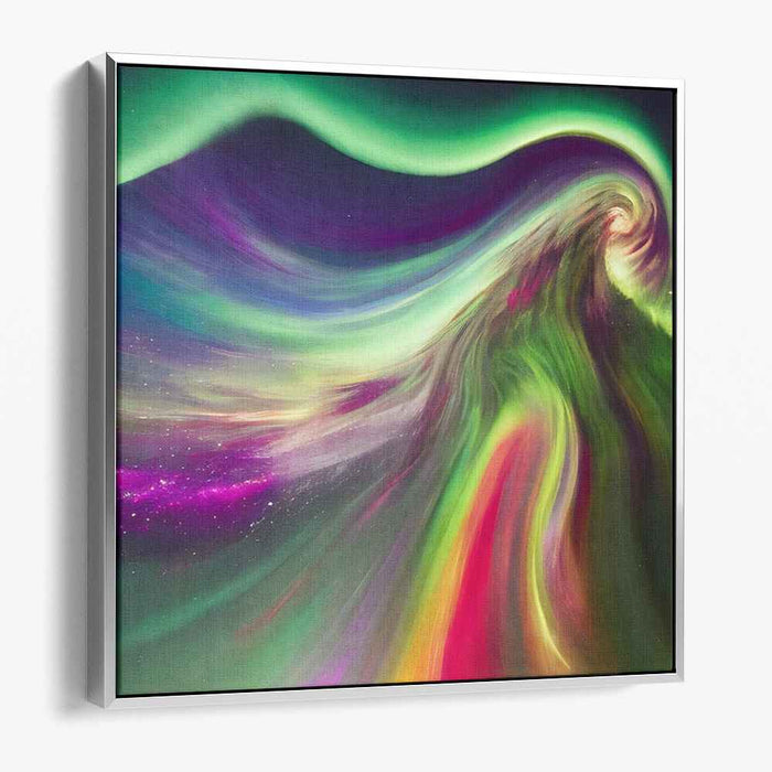Celestial Rhythms: Abstract Expressionist Galaxy Canvas Art Print