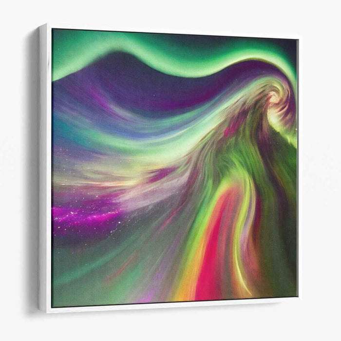 Celestial Rhythms: Abstract Expressionist Galaxy Canvas Art Print