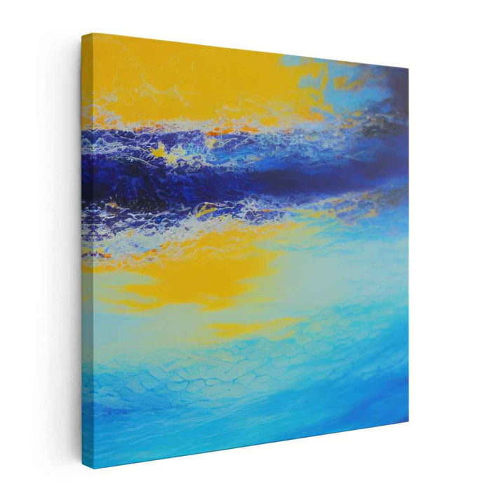 Tidal Impulse: Abstract Expressionist Ocean Canvas Art Print