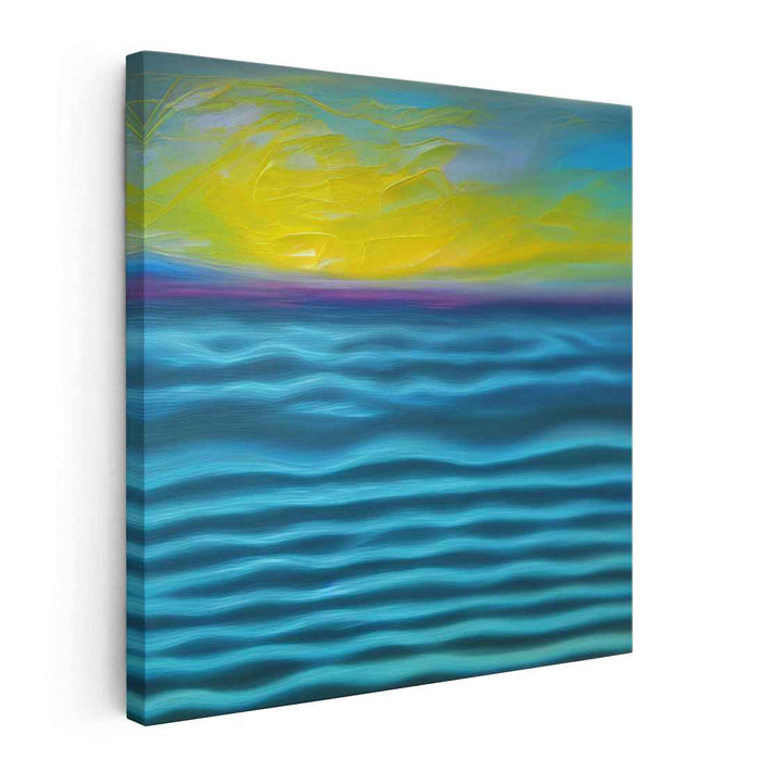 Deep Sea Tranquility: Tranquil Abstract Seascape Canvas Art