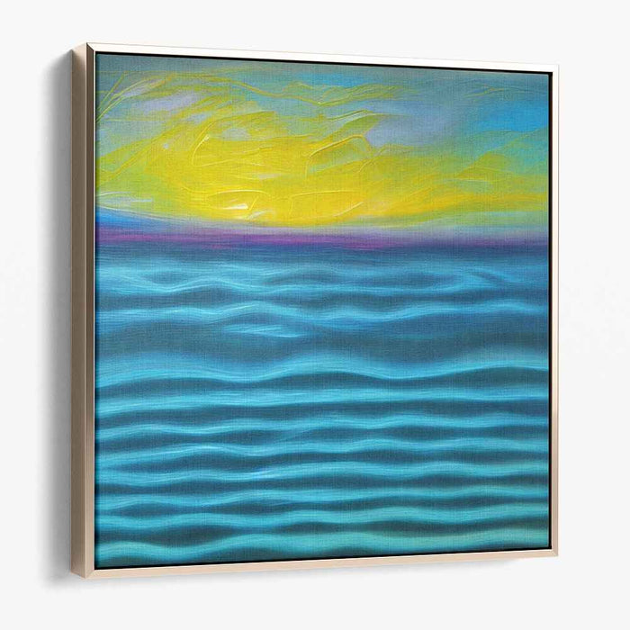 Deep Sea Tranquility: Tranquil Abstract Seascape Canvas Art