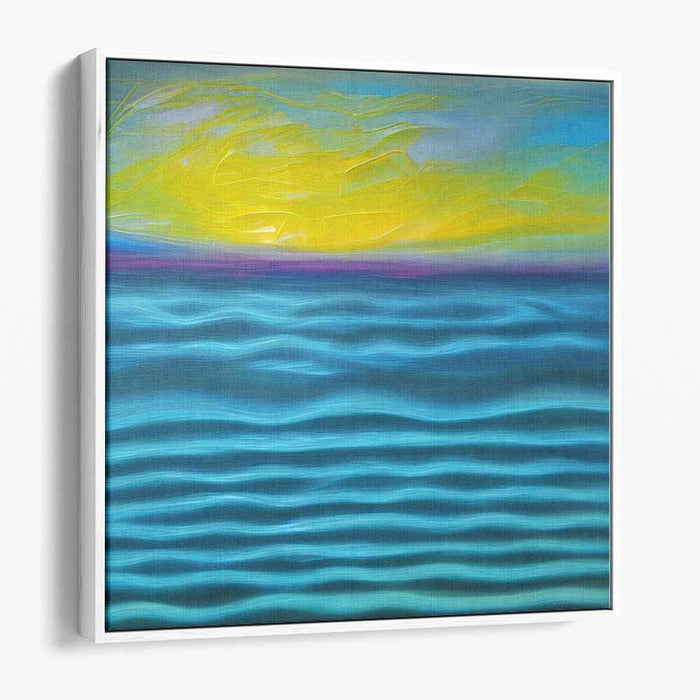 Deep Sea Tranquility: Tranquil Abstract Seascape Canvas Art