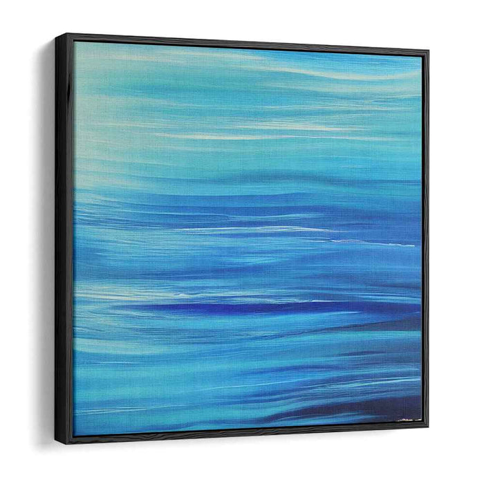 Twilight Waters: Luminous Blue Seascape Canvas Art