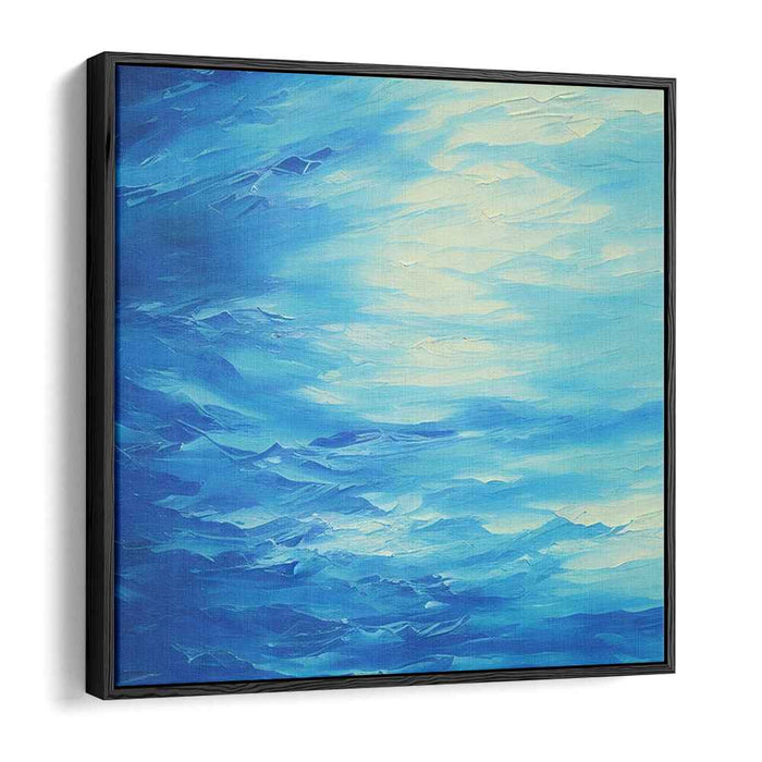 Azure Illusions: An Impressionist Blue Canvas Art Print