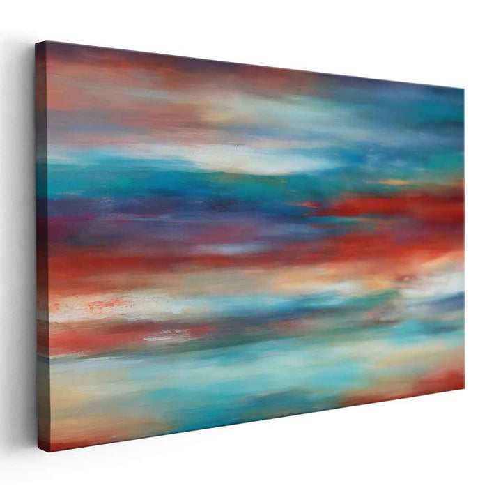 Ink Splash Symphony: Abstract Expressionist Canvas Art Print in Vivid Colors
