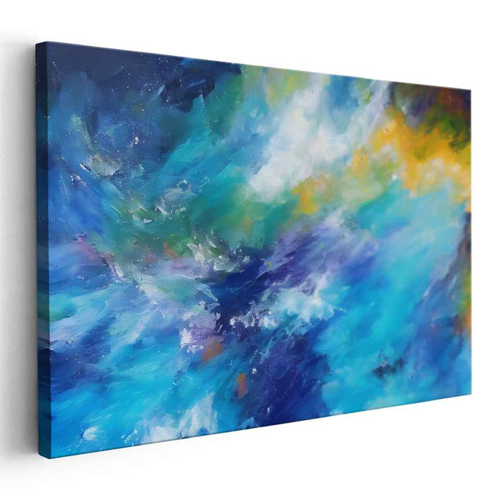 Tangible Universe Spins: Vivid Abstract Exploration Canvas Art