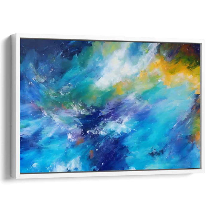 Tangible Universe Spins: Vivid Abstract Exploration Canvas Art