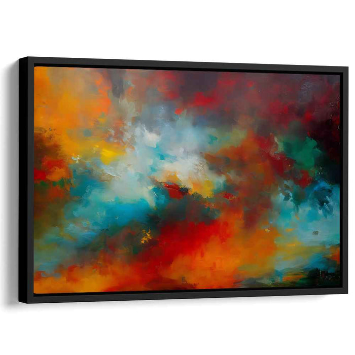 Chromatic Abstract Melody: Abstract Expressionist Color Symphony Canvas Art Print