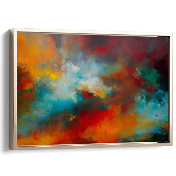 Chromatic Abstract Melody: Abstract Expressionist Color Symphony Canvas Art Print