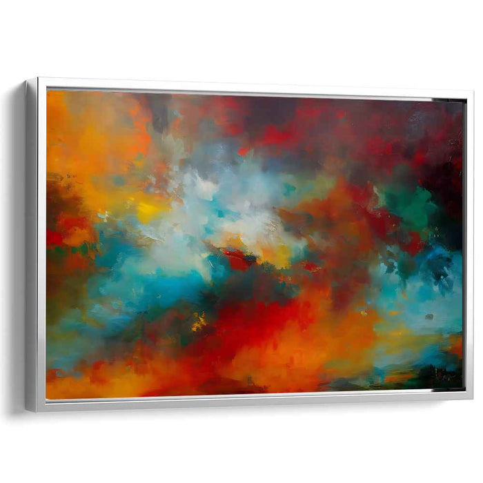 Chromatic Abstract Melody: Abstract Expressionist Color Symphony Canvas Art Print