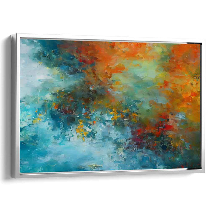 Vortex of Colorful Energy: Abstract Expressionist Canvas Art