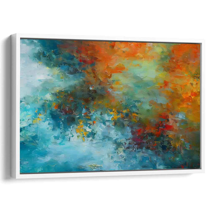 Vortex of Colorful Energy: Abstract Expressionist Canvas Art