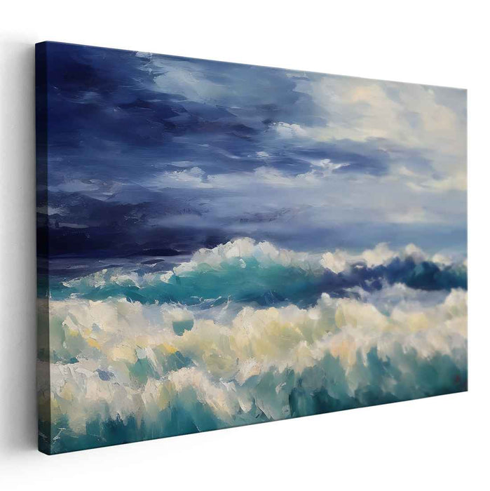 Tides of Mystery: Captivating Seascape Oil Painting