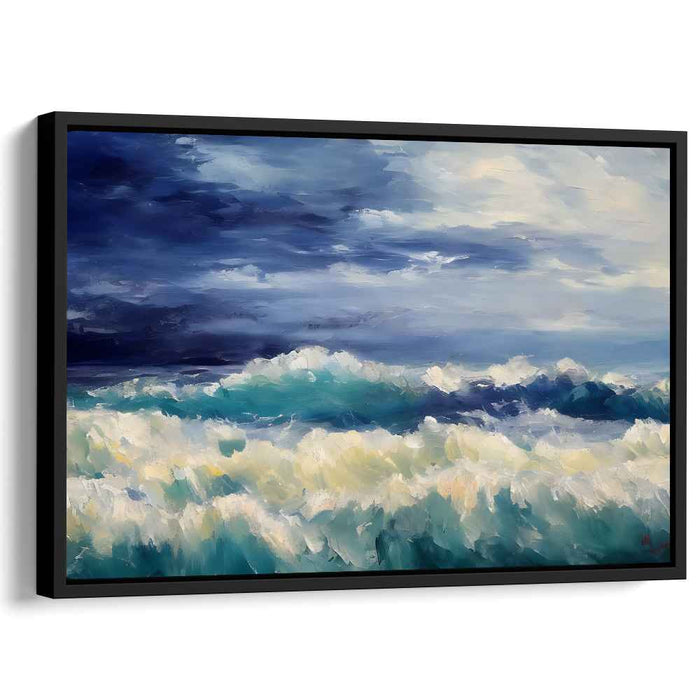 Tides of Mystery: Captivating Seascape Oil Painting