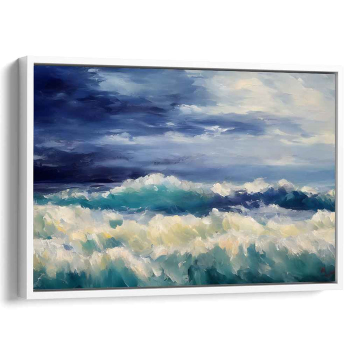 Tides of Mystery: Captivating Seascape Oil Painting