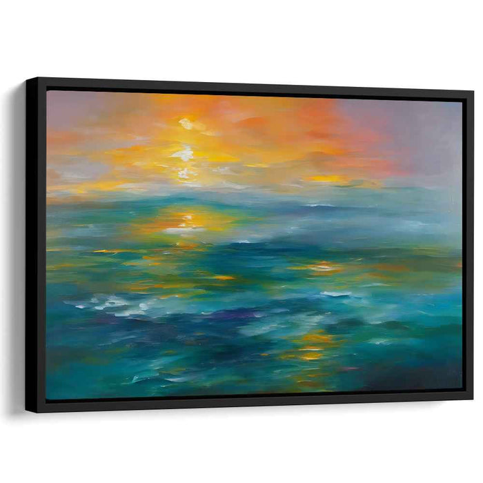 Ebb and Flow Abstract: Abstract Oceanic Harmony Canvas Art Print