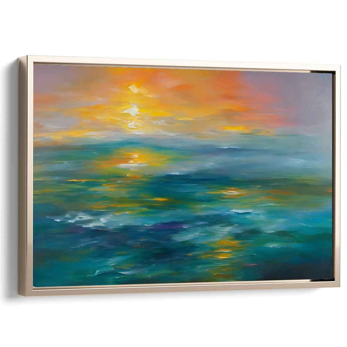 Ebb and Flow Abstract: Abstract Oceanic Harmony Canvas Art Print