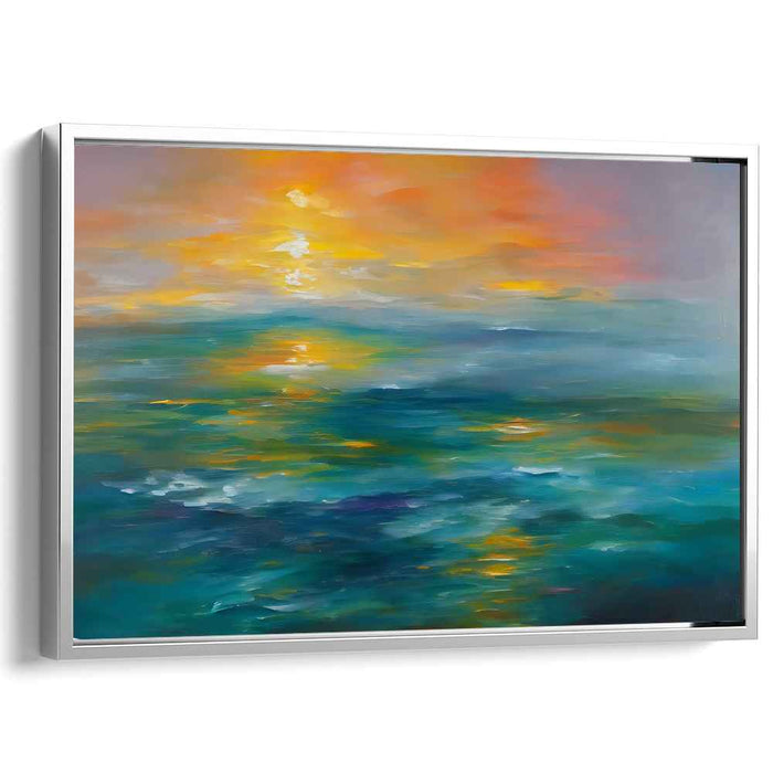 Ebb and Flow Abstract: Abstract Oceanic Harmony Canvas Art Print