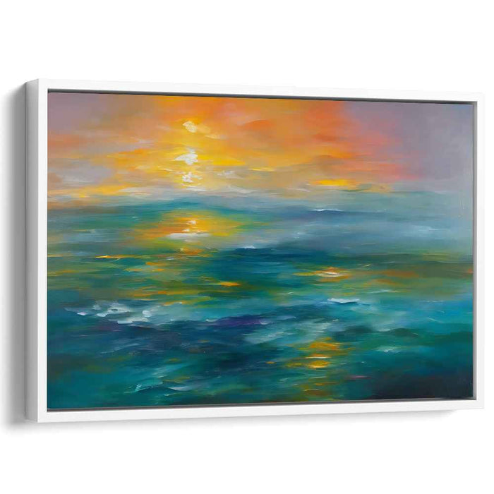 Ebb and Flow Abstract: Abstract Oceanic Harmony Canvas Art Print