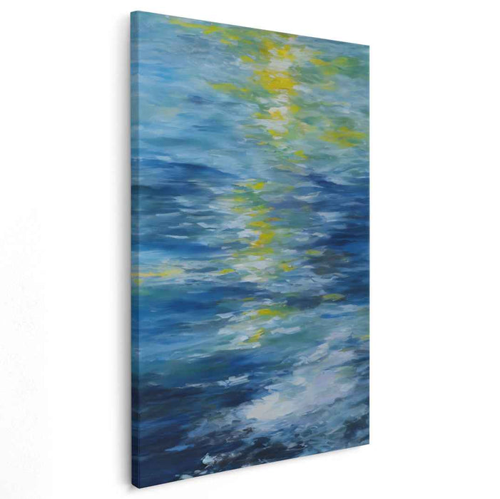 Liquid Light Reflections: Impressionist Water Surface Canvas Art Print