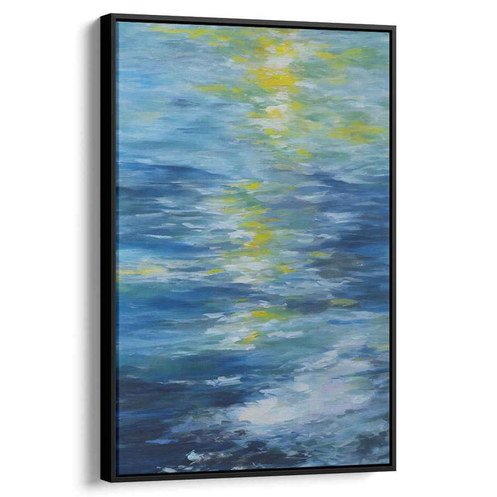 Liquid Light Reflections: Impressionist Water Surface Canvas Art Print