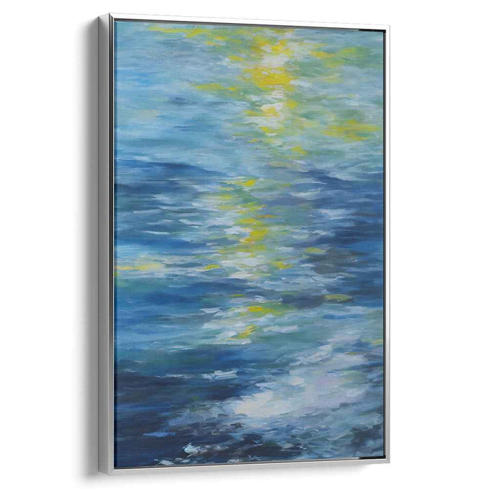 Liquid Light Reflections: Impressionist Water Surface Canvas Art Print