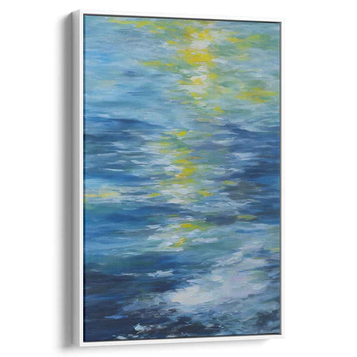 Liquid Light Reflections: Impressionist Water Surface Canvas Art Print