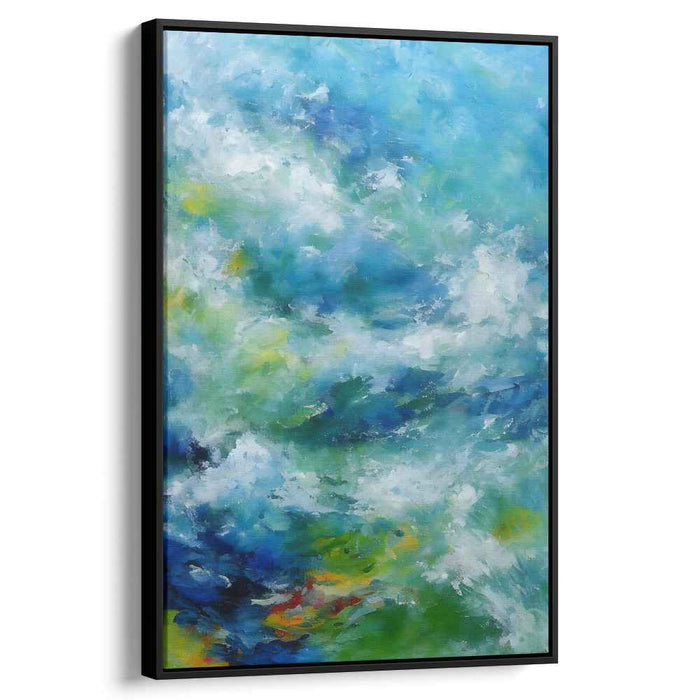 Wave Movement Dance: Abstract Expressionist Seascape Canvas Art