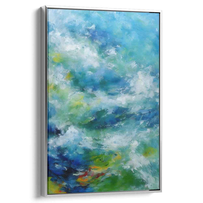 Wave Movement Dance: Abstract Expressionist Seascape Canvas Art