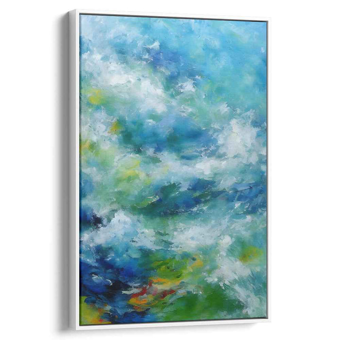 Wave Movement Dance: Abstract Expressionist Seascape Canvas Art