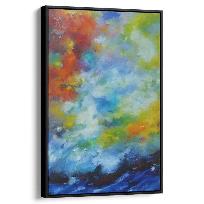 Color Symphony Dance of Abstractness: Abstract Symphony of Colors Canvas Art Print