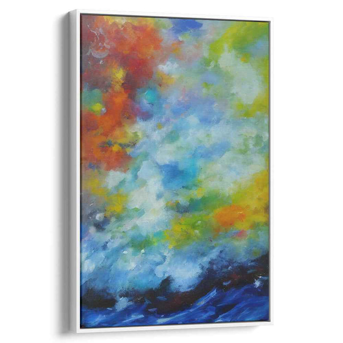 Color Symphony Dance of Abstractness: Abstract Symphony of Colors Canvas Art Print