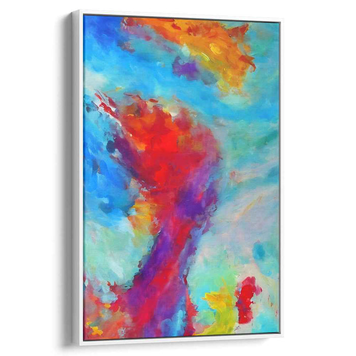 Chromatic Rupture Symphony: Abstract Expressionist Color Burst Canvas Art