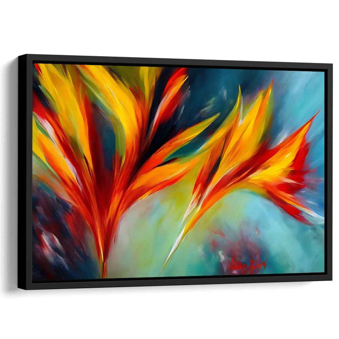 Flaming Foliage: A Vivid Dance of Colors Canvas Art