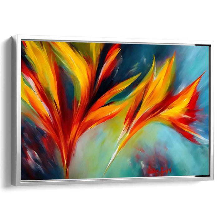 Flaming Foliage: A Vivid Dance of Colors Canvas Art