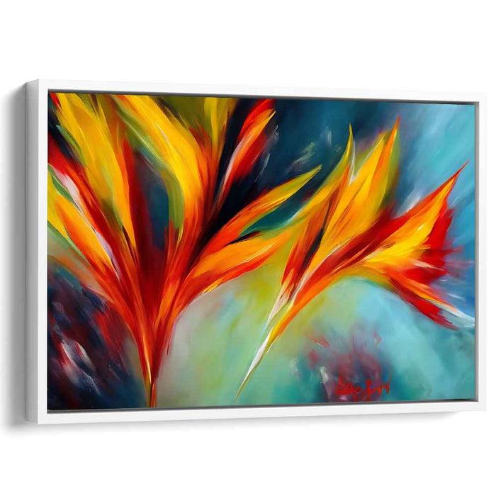 Flaming Foliage: A Vivid Dance of Colors Canvas Art