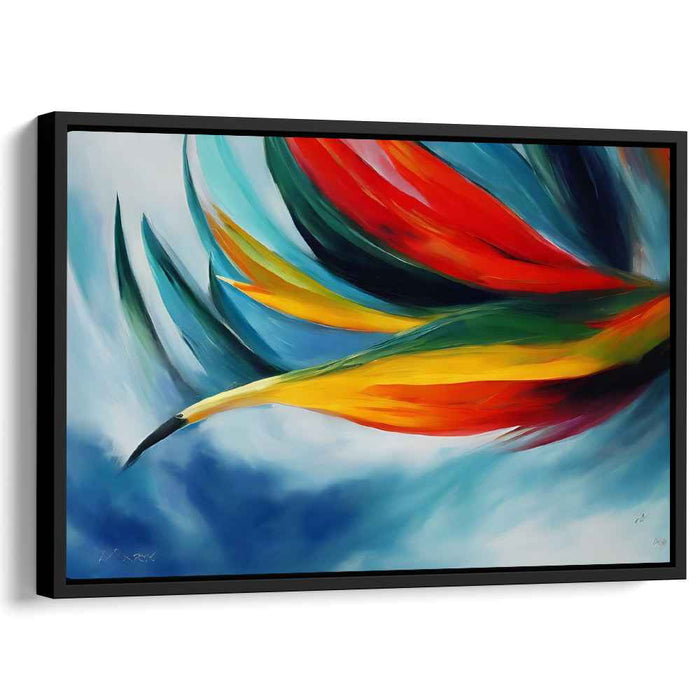 Paradise Unfolded: Abstract Bird of Paradise Flower Canvas Art Print