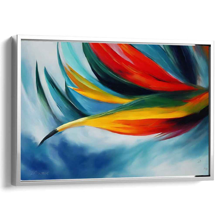 Paradise Unfolded: Abstract Bird of Paradise Flower Canvas Art Print