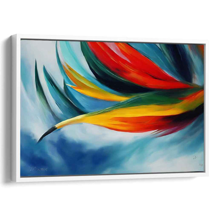 Paradise Unfolded: Abstract Bird of Paradise Flower Canvas Art Print