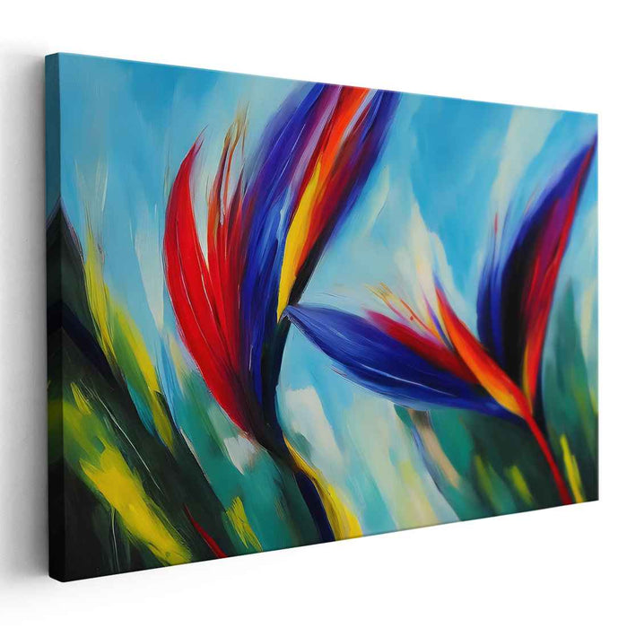 Energetic Flares: Abstract Expressionist Canvas Art