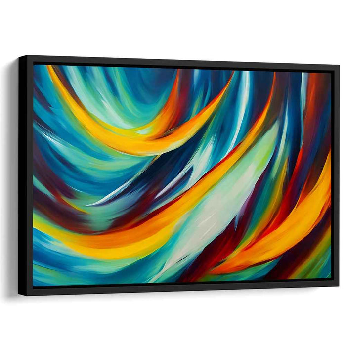 Electric Dreams on Canvas: Vibrant Abstract Expressionist Canvas Art Print