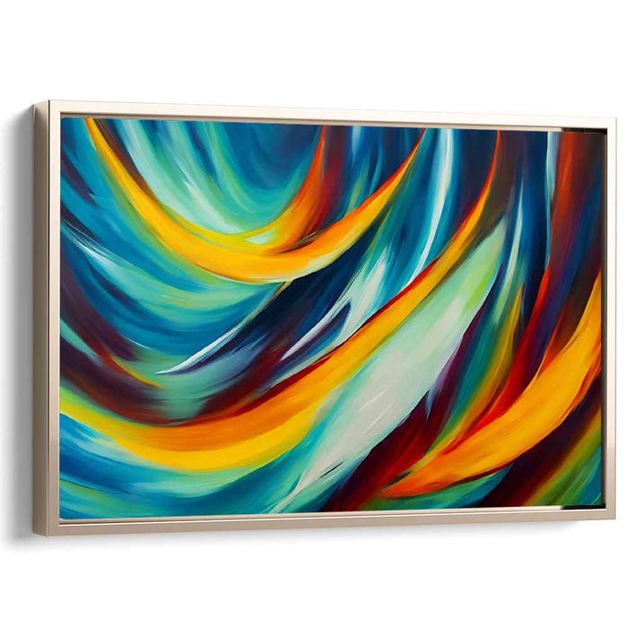 Electric Dreams on Canvas: Vibrant Abstract Expressionist Canvas Art Print