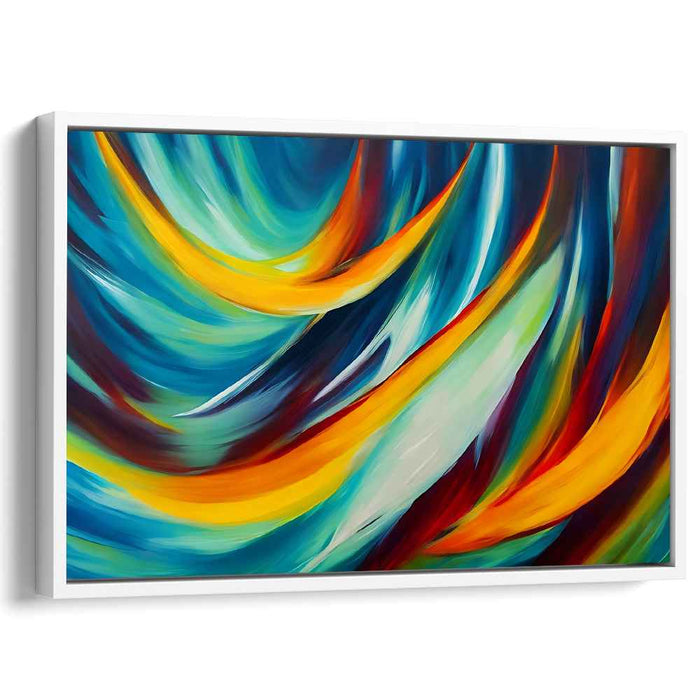 Electric Dreams on Canvas: Vibrant Abstract Expressionist Canvas Art Print