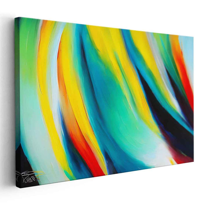 Vivid Turmoil Release: Vibrant Abstract Expressionist Canvas Art Print