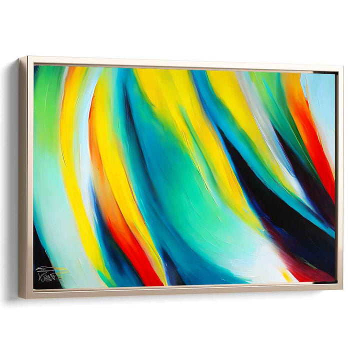 Vivid Turmoil Release: Vibrant Abstract Expressionist Canvas Art Print