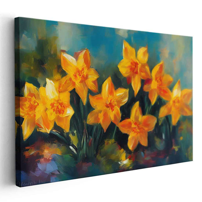Petals Dance Symphony: Impressionist Daffodils in Bloom